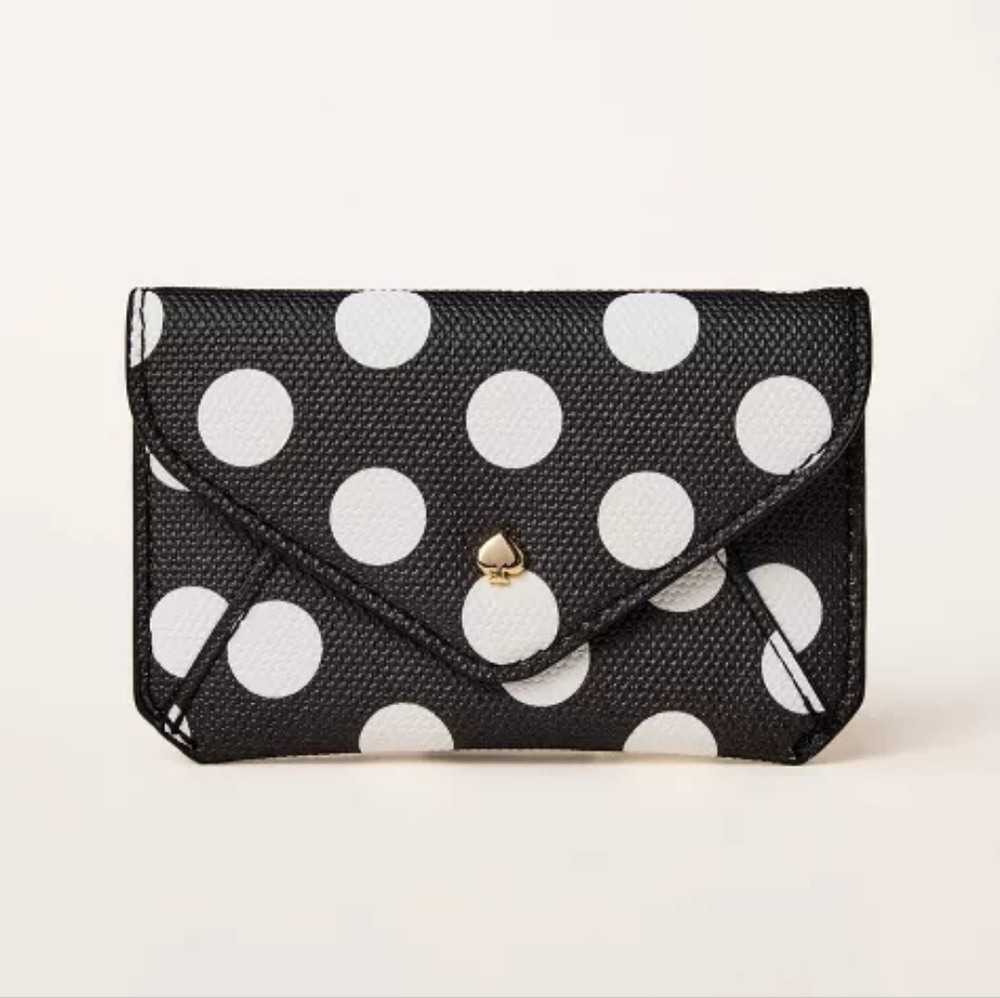 Kate Spade Polka Dot Envelope Card Case Limited Edition NWT